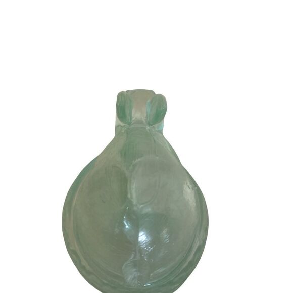 LE Smith Green Glass Bunny Rabbit On A Nest Covered Candy Dish - Picture 8 of 12